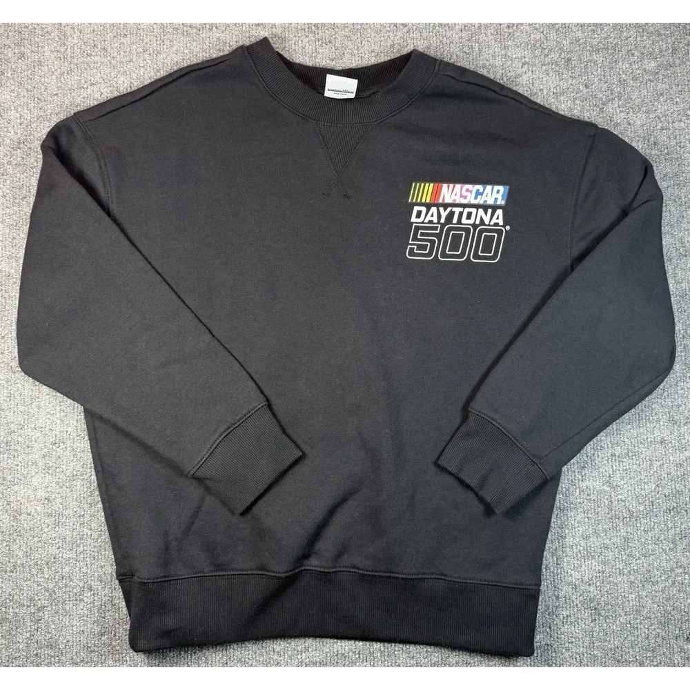 NASCAR Daytona 500 Youth Large Crewneck Sweatshirt Black Size 10/12